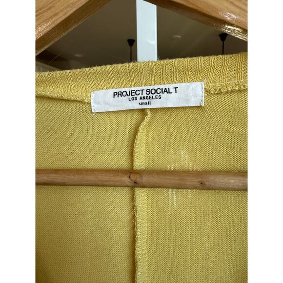 Project Social T Aura Cozy Cardigan Size S buttery mustard yellow - Picture 4 of 6